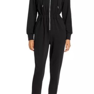 WeWoreWhat Black Zip-Up Jumpsuit